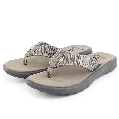 Kickback Koloa Flip-Flop-Sandalen – Flip-Flop-Zehentrenner für Herren und Damen – Entspannter Look, ganztägiger Komfort – Lässige Sommerschuhe – Braun Anthrazit - EU von Kickback