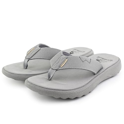 Kickback Koloa Flip-Flop-Sandalen – Flip-Flop-Zehentrenner für Herren und Damen – Entspannter Look für ganztägigen Komfort – Lässige Sommerschuhe – Grau – EU von Kickback