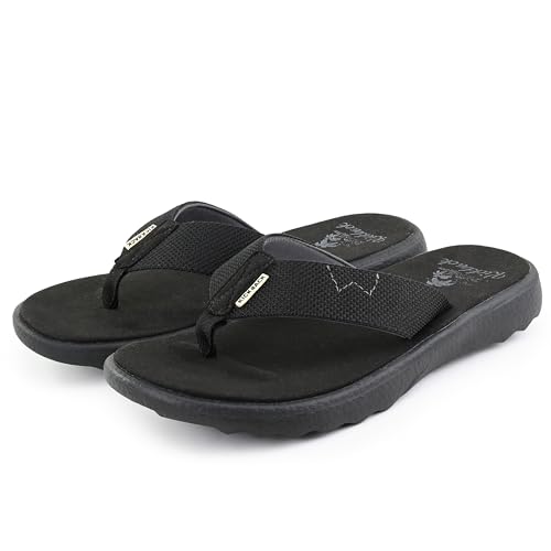 Kickback Koloa Flip-Flop-Sandalen – Flip-Flop-Zehentrenner für Herren und Damen – Entspannter Look für ganztägigen Komfort – Lässige Sommerschuhe – Schwarz - EU von Kickback