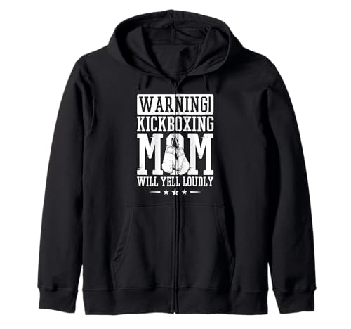 Warnung: Kickbox-Mama wird laut schreien, Kickbox-Fan Kapuzenjacke von Kickboxing Mom Apparels & Kickboxer Teen Girls