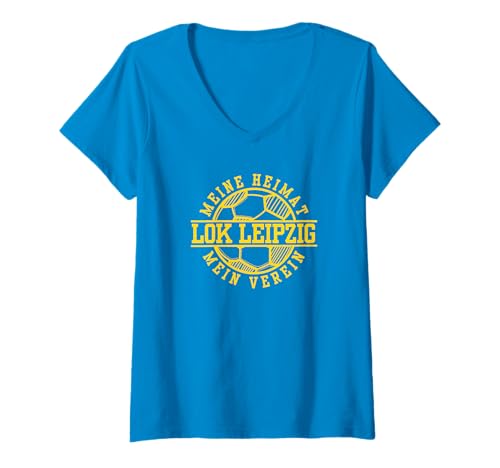 Damen Lok Leipzig Fussball Kicken Verein Fan Heimat Sachsen T-Shirt mit V-Ausschnitt Damen Lok Leipzig Fussball Kicken Verein Fan Heimat Sachsen T-Shirt mit V-Ausschnitt von Kicken Verein Leipzig Fan Fussball Sachsen Lok