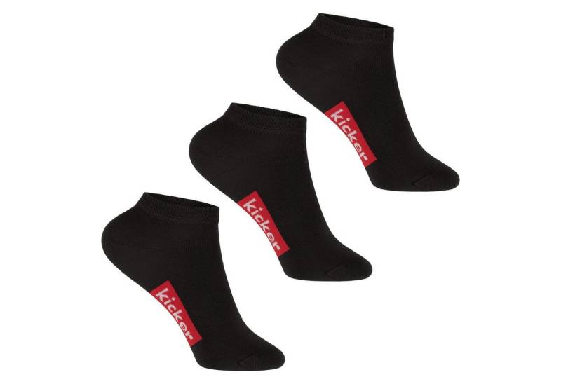 Kicker Kurzsocken kicker Kinder Sneaker Socken (3 Paar) Schwarz 23-26 von Kicker