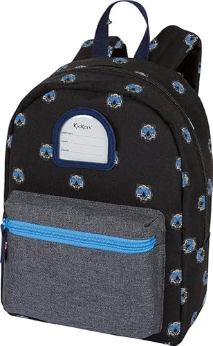 Editions Oberthur Kleiner Rucksack KICKERS PRINT BOY, Schwarz und Grau meliert, petit sac à dos, Klassisch von Kickers