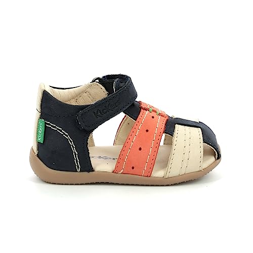 KICKERS BIGBAZAR-2 Sandale, Marine BEIGE ORANGE, 19 EU von Kickers