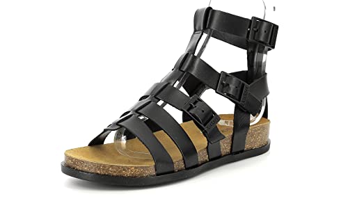 KICKERS Damen Kick Alexa Flache Sandale, Schwarz, 36 EU von Kickers