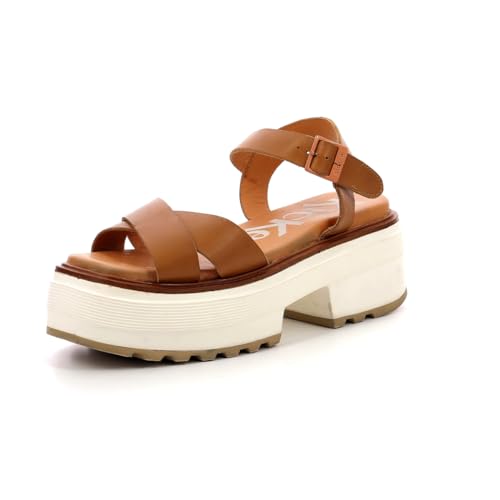 KICKERS Damen Kick-Heko Sandale mit Absatz, Camel, 40 EU von Kickers
