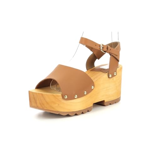 KICKERS Damen Kick-Wedge Wise Sandale mit Absatz, Camel, 39 EU von Kickers