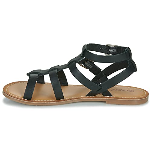 KICKERS Damen Kickdazed Flache Sandale, Schwarz, 40 EU von Kickers