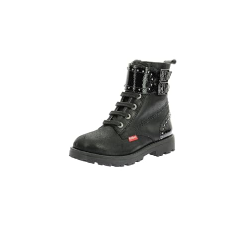 KICKERS Jungen Mädchen GROOROCK Stiefelette, schwarz glänzend, 32 EU KICKERS Jungen Mädchen GROOROCK Stiefelette, schwarz glänzend, 32 EU von Kickers