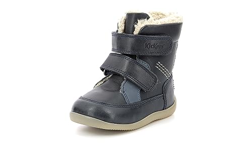 KICKERS Jungen Unisex Kinder BAMAKRATCH Stiefelette, Marine, 21 EU von Kickers