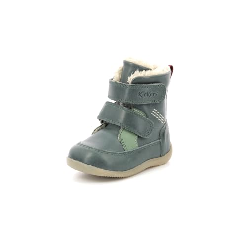 KICKERS Jungen Unisex Kinder BAMAKRATCH Stiefelette, VERT Fonce, 18 EU von Kickers
