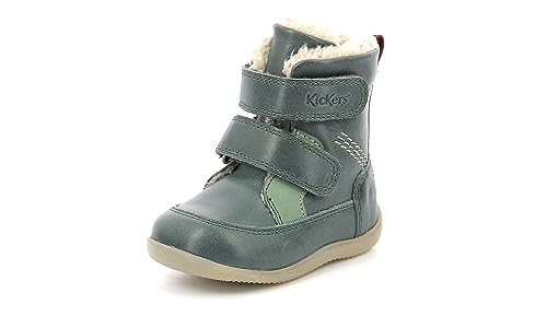 KICKERS Jungen Unisex Kinder BAMAKRATCH Stiefelette, VERT Fonce, 25 EU von Kickers