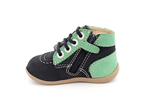 KICKERS Jungen Unisex Kinder BONZIP-2 Oxford-Stiefel, Marine VERT, 22 EU von Kickers