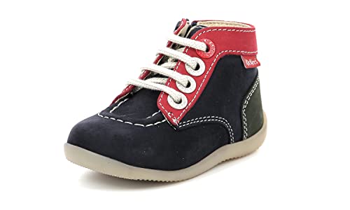 KICKERS Jungen Unisex Kinder BONZIP-2 Stiefelette, Marine Rouge VERT, 26 EU von Kickers