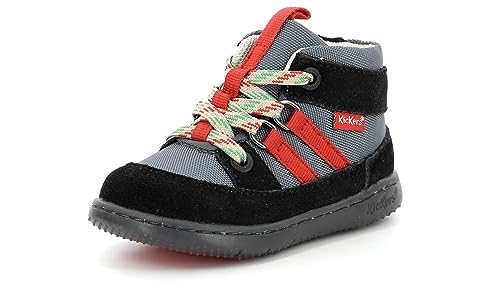 KICKERS Jungen Unisex Kinder KICKBUBBLO Stiefelette, Noir Rouge, 19 EU von Kickers