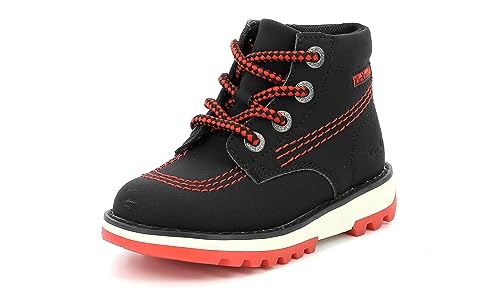 KICKERS Jungen Unisex Kinder KICKRALLY20 Stiefelette, Noir Rouge, 26 EU von Kickers