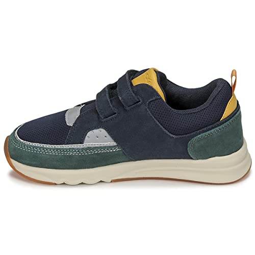 Kickers Jungen Unisex Kinder Kikustom Sneaker, Marine Vert Jaune, 33 EU von Kickers