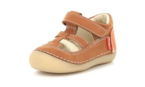 KICKERS Jungen Unisex Kinder SUSHY Mary Jane Schuh, Camel ORANGE, 18 EU von Kickers