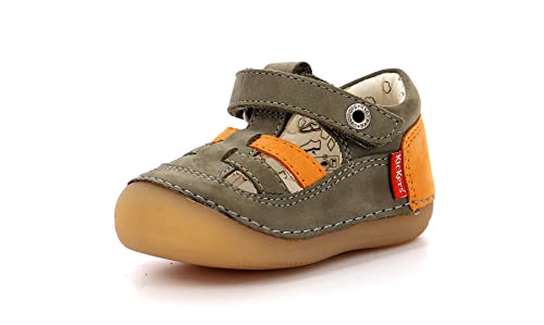 Kickers Jungen Unisex Kinder Sushy Mary Jane Schuh, Kaki Orange, 24 EU von Kickers