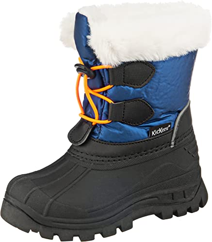 KICKERS SEALSNOW Schneestiefel, BLEU Noir, 34 EU von Kickers