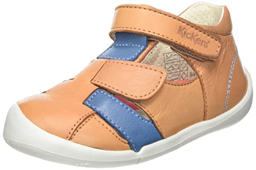 KICKERS Unisex Baby Wasabou Sandale, Camel Blau, 21 EU von Kickers