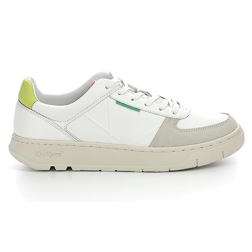 KICKERS Unisex Kick Allow Sneaker, Blanc Jaune Fluo, 41 EU KICKERS Unisex Kick Allow Sneaker, Blanc Jaune Fluo, 41 EU von Kickers