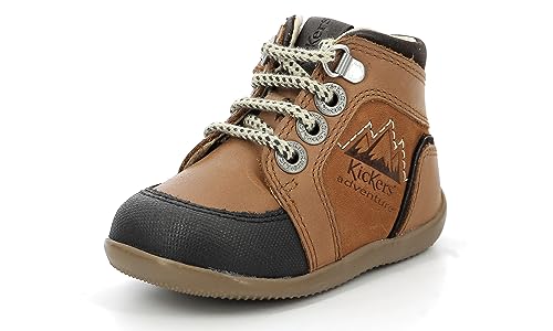 Kickers Baby-Jungen Bins Mountain Oxford-Schuh, Camel Braun, 19 EU von Kickers