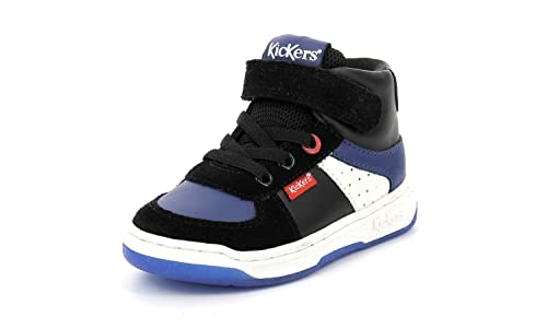 Kickers Jungen Unisex Kinder Kickalien Sneaker, Schwarz/Blau/Weiß, 21 EU von Kickers