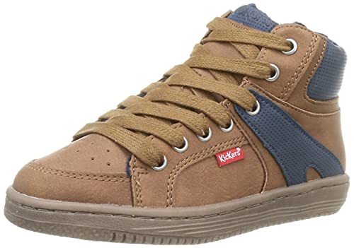 Kickers Jungen Unisex Kinder Lowell Sneaker, Camel Blau, 25 EU von Kickers