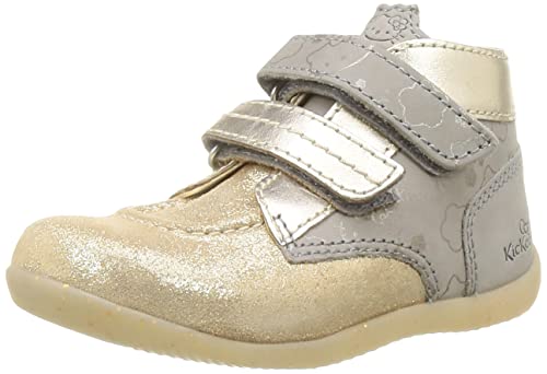 Kickers Baby-Mädchen Bonkro-2 Oxford-Schuh, Beige/Gold, 18 EU von Kickers