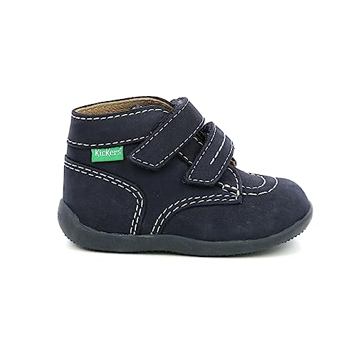 Kickers Baby - Mädchen Bonkro Stiefel, Blau Marine Perm 10, 18 EU von Kickers
