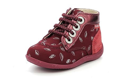 Kickers Baby-Mädchen Bonzip-2 Oxford-Schuh, Weinrot Bedruckt, 24 EU von Kickers