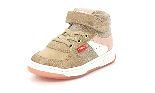 Kickers Baby-Mädchen Kickalien Sneaker, Beige Rosa Glitter, 21 EU von Kickers