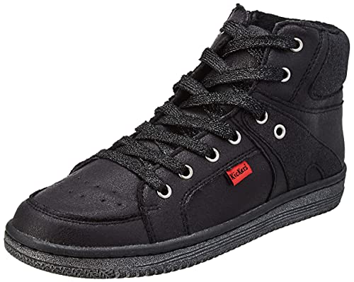Kickers Baby-Mädchen Lowell Sneaker, schwarz glänzend, 26 EU von Kickers
