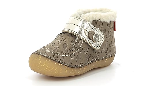 Kickers Jungen Mädchen So Schuss Oxford-Schuh, Taupe, Gold Fantasie, 20 EU von Kickers