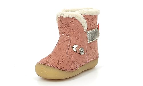 Kickers Baby-Mädchen So Windy Stiefelette, Roségold, Fantasie, 18 EU von Kickers