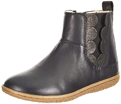 Kickers Baby-Mädchen Vetudi Chelsea-Stiefel, Schwarz Metallic, 25 EU von Kickers