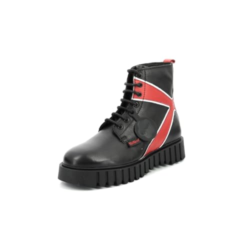 Kickers Damen Kick Fabulous Springerstiefel, Schwarz/Rot, 38 EU von Kickers