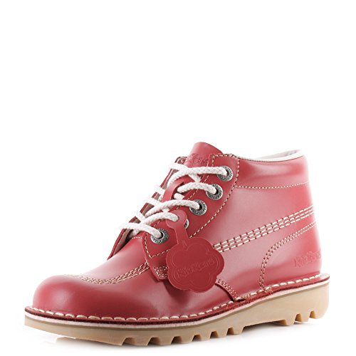 Kickers Damen Kick Hi' Kurzschaft Stiefel, Rot (Red/Light Cream), 39 EU von Kickers