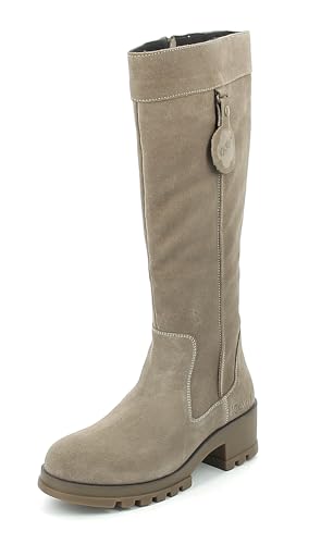 Kickers Damen Kick Higher Kniehohe Stiefel, Silber, 40 EU von Kickers