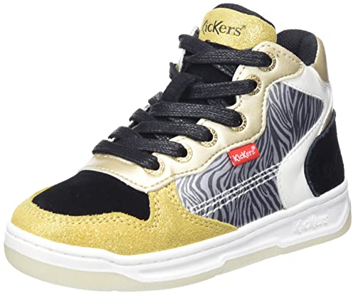 Kickers Damen Kicklax Sneaker, Gelb Schwarz Zebra, 35 EU von Kickers