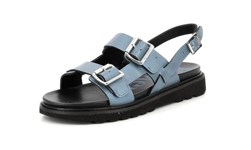 Kickers Damen Neosummer Flache Sandale, Blaues Metall, 36 EU von Kickers