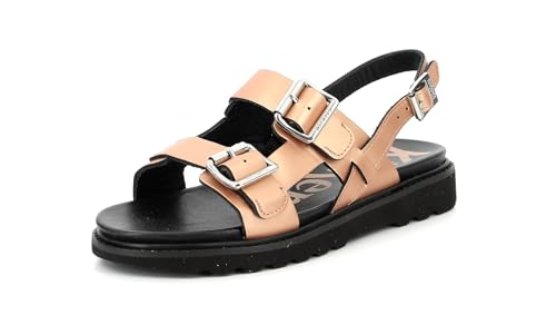 Kickers Damen Neosummer Flache Sandale, Nude Metal, 40 EU von Kickers