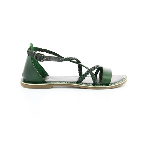 Kickers Divague 609430-50 8 Damen Nu-Pied Schwarz glatt, Grün - D5y Green White - Größe: 40 EU von Kickers