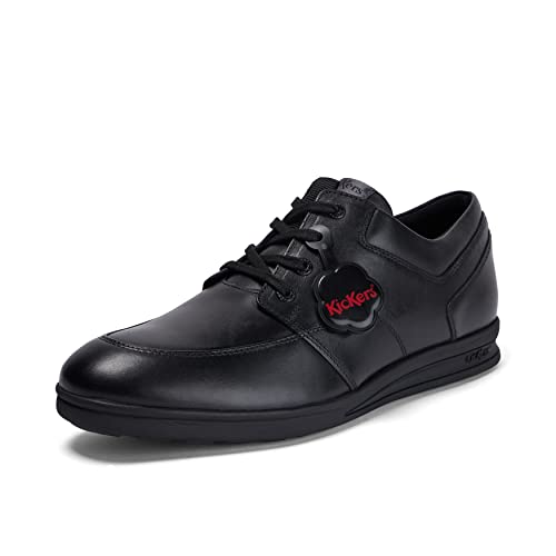 Kickers Herren Troiko Leather Black Derbys, Schwarz von Kickers