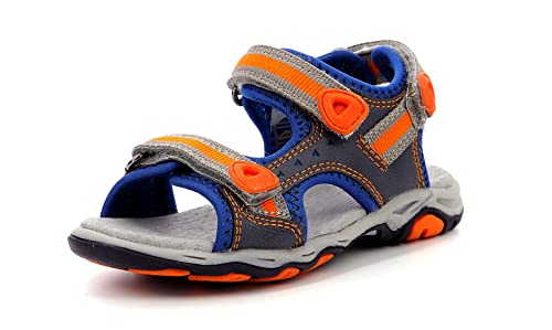 Kickers Jungen Kiwi Sandale, bleu marine orange, EU 28 von Kickers