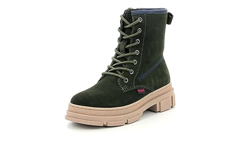 Kickers Jungen Mädchen Kick Goji Stiefelette, Khaki, Marineblau, 33 EU von Kickers