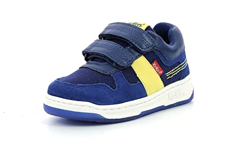 KICKERS Jungen Unisex Kinder KALIDO Sneaker, BLEU Marine Jaune, 20 EU von Kickers