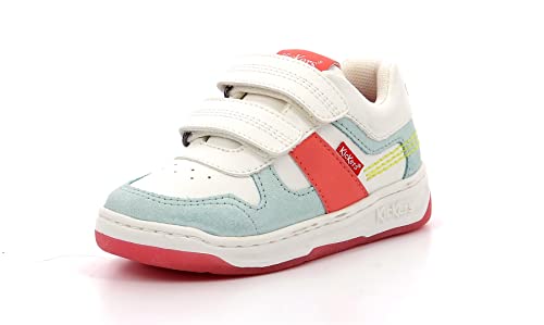 KICKERS Jungen Unisex Kinder KALIDO Sneaker, Blanc Rose BLEU, 21 EU von Kickers