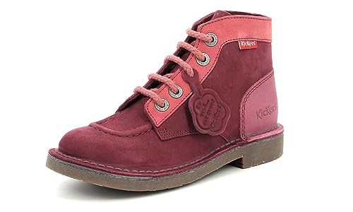 Kickers Jungen Unisex Kinder Kick Kragen Stiefelette, Rosa dreifarbig, 24 EU von Kickers